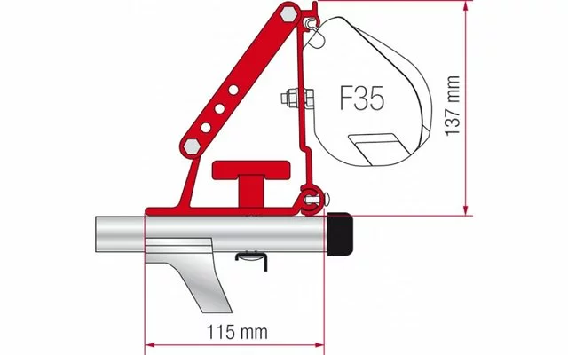 Fiamma Halterung Kit Auto F35 Pro Dachmontage 3 Fiamma Halterung Kit Auto F35 Pro Dachmontage