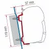 Fiamma Markisenadapter Ford Transit Wandmontage -Campingzelte Verkaufsgeschäft 235096 2563093