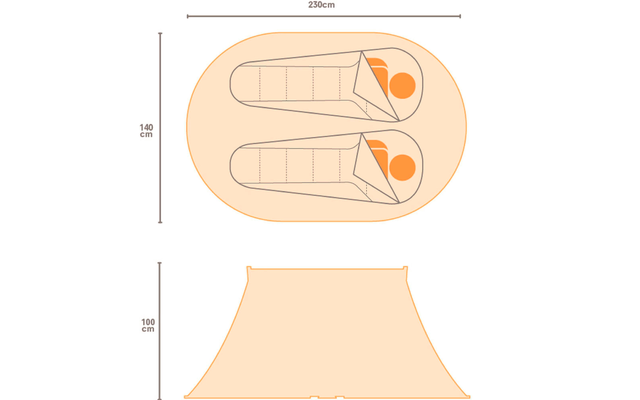 Regatta Malawi 2-Personen-Pop-Up-Festivalzelt Rot 3 Regatta Malawi 2-Personen-Pop-Up-Festivalzelt Rot