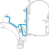 Dometic VW T5 California Adapter 2 Teilig