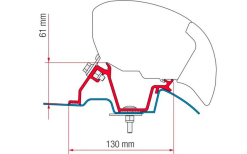 Fiamma Markisenadapter-Kit Mercedes Sprinter/VW Crafter High Roof - RHD