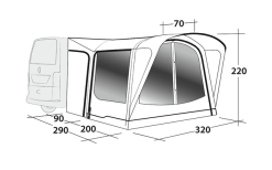 Outwell Parkville 200SA Busvorzelt Freistehend -Campingzelte Verkaufsgeschäft 689922 4697864