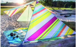 Bent Zip- Canvas Single Verbindbares Sonnensegel 250 X 250 X 250 Cm Mint -Campingzelte Verkaufsgeschäft 696500 4862600