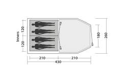 Easy Camp Huntsville 400 Tunnelzelt Für 4 Personen -Campingzelte Verkaufsgeschäft 782846 5185703