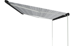 Fiamma F80s 290 Markise Gehäusefarbe Deep Black Tuchfarbe Royal Grey 290 Cm -Campingzelte Verkaufsgeschäft 822758 5315336